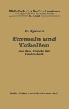 Cover Formeln und Tabellen aus dem Gebiete der Funktechnik (eBook, PDF)