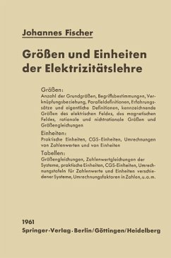 Größen und Einheiten der Elektrizitätslehre (eBook, PDF) - Fischer, Johannes