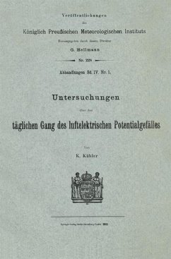 Cover Untersuchungen über den täglichen Gang des luftelektrischen Potentialgefälles (eBook, PDF)