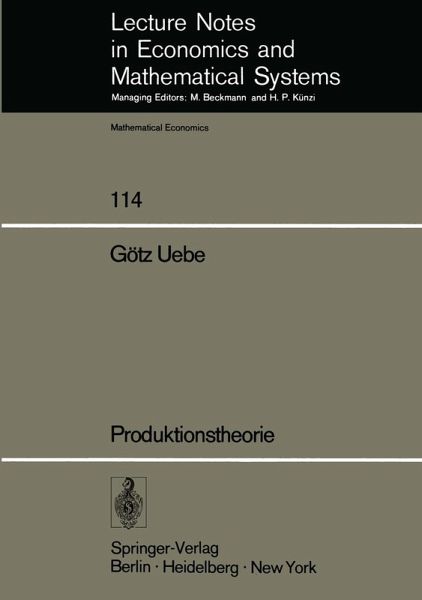 Produktionstheorie (eBook, PDF) Produktionstheorie (eBook, PDF)