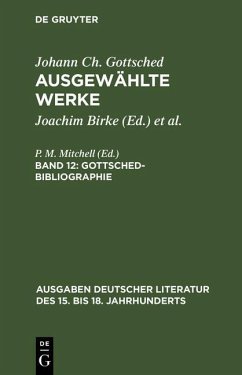 Gottsched-Bibliographie (eBook, PDF) - Gottsched, Johann Christoph