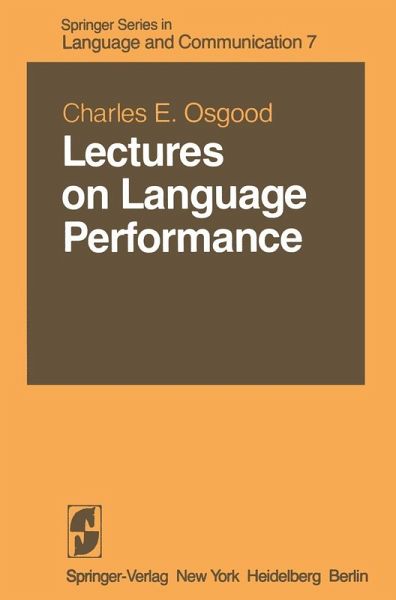 Lectures on Language Performance (eBook, PDF) Lectures on Language Performance (eBook, PDF)
