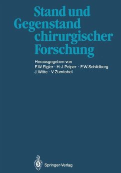 Stand und Gegenstand chirurgischer Forschung (eBook, PDF)