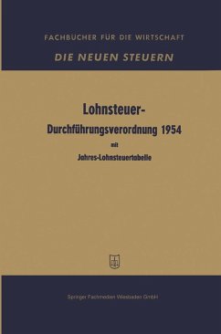 Cover Lohnsteuer-Durchführungsverordnung 1954 (eBook, PDF)