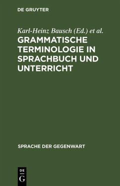 Cover Grammatische Terminologie in Sprachbuch und Unterricht (eBook, PDF)