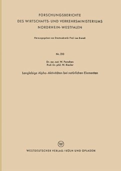 Langlebige Alpha-Aktivitäten bei natürlichen Elementen (eBook, PDF) - Porschen, Walter