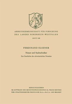Notare und Stadtschreiber (eBook, PDF) - Elsener, Ferdinand