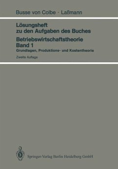 Cover Lösungsheft zu den Aufgaben des Buches Betriebswirtschaftstheorie Band 1 (eBook, PDF)