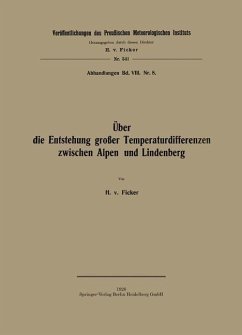 Cover Über die Entstehung großer Temperaturdifferenzen zwischen Alpen und Lindenberg (eBook, PDF)