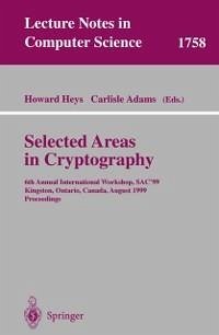 Selected Areas in Cryptography (eBook, PDF)