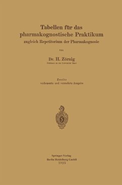 Cover Tabellen für das pharmakognostische Praktikum (eBook, PDF)