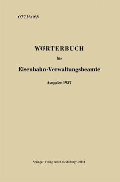 Cover Wörterbuch für Eisenbahn-Verwaltungsbeamte Ausgabe 1957 (eBook, PDF)