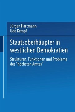 Staatsoberhäupter in westlichen Demokratien (eBook, PDF) - Hartmann, Jürgen; Kempf, Udo