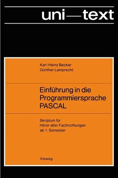 Einführung in die Programmiersprache PASCAL (eBook, PDF) - Becker, Karl-Heinz