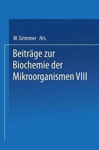 Cover Beiträge zur Biochemie der Mikroorganismen VIII (eBook, PDF)