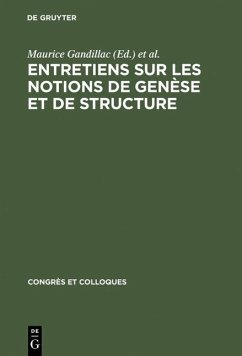 Entretiens sur les notions de genèse et de structure (eBook, PDF)