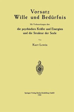 Vorsatz Wille und Bedürfnis (eBook, PDF) - Lewin, Kurt