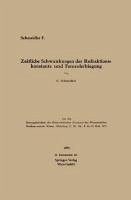 Cover Zeitliche Schwankungen der Refraktionskonstante und Fernrohrbiegung (eBook, PDF)