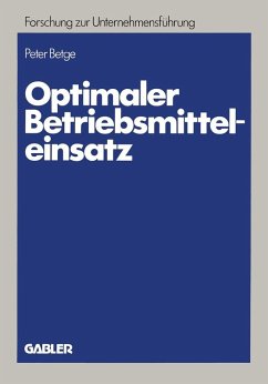 Optimaler Betriebsmitteleinsatz (eBook, PDF) - Betge, Peter