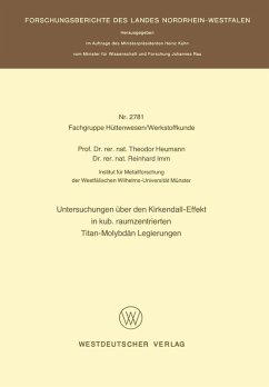 Cover Untersuchungen über den Kirkendall-Effekt in kub. raumzentrierten Titan-Molybdän Legierungen (eBook, PDF)