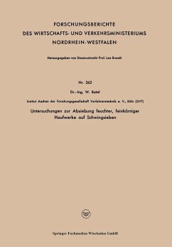 Untersuchungen zur Absiebung feuchter, feinkörniger Haufwerke auf Schwingsieben (eBook, PDF) - Batel, Wilhelm