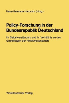 Policy-Forschung in der Bundesrepublik Deutschland (eBook, PDF) Cover Policy-Forschung in der Bundesrepublik Deutschland (eBook, PDF)