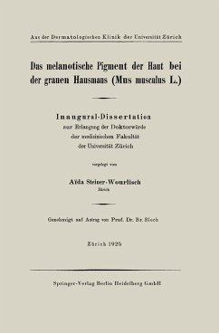 Cover Das melanotische Pigment der Haut bei der grauen Hausmaus (Mus musculus L.) (eBook, PDF)