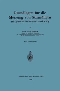 Grundlagen für die Messung von Stirnrädern mit gerader Evolventenverzahnung (eBook, PDF) - Berndt, Georg