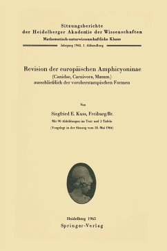 Revision der europäischen Amphicyoninae (eBook, PDF) - Kuss, Sigfried Ernst