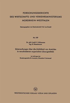 Untersuchungen über die Löslichkeit von Azetylen in verschiedenen organischen Lösungsmitteln (eBook, PDF) - Hölemann, Paul