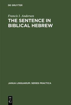 The Sentence in Biblical Hebrew (eBook, PDF) - Andersen, Francis I.