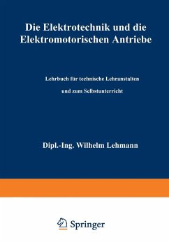 Cover Die Elektrotechnik und die elektromotorischen Antriebe (eBook, PDF)