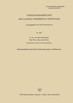 Cover Massenspektrometrische Untersuchungen an Bleierzen (eBook, PDF)