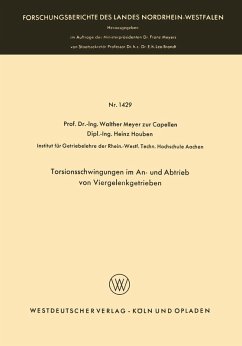 Torsionsschwingungen im An- und Abtrieb von Viergelenkgetrieben (eBook, PDF) - Meyer Zur Capellen, Walther