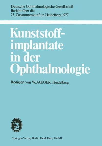 Kunststoffimplantate in der Ophthalmologie (eBook, PDF)