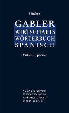 Gabler Wirtschaftswörterbuch Spanisch (eBook, PDF) - Sánchez, Celestino