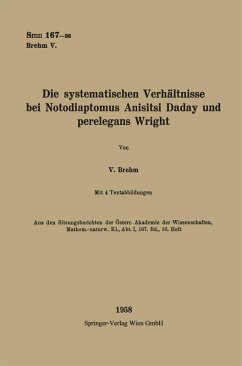 Cover Die systematischen Verhältnisse bei Notodiaptomus Anisitsi Daday und perelegans Wright (eBook, PDF)