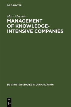 Management of Knowledge-Intensive Companies (eBook, PDF) - Alvesson, Mats