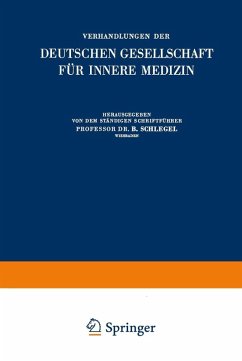 Verhandlungen der Deutschen Gesellschaft für Innere Medizin (eBook, PDF) - Schlegel, B.