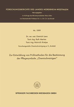 Zur Entwicklung von Prüfmethoden für die Bestimmung der Pflegesymbole 