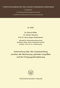Cover Untersuchung über den Zusammenhang zwischen der Bestimmung optimaler Losgrößen und der Fertigungsablaufplanung (eBook, PDF)