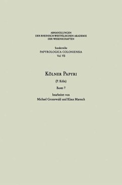 Kölner Papyri (eBook, PDF) - Gronewald, Michael; Maresch, Klaus; Universität Zu Köln