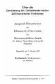 Über die Erweiterung des Definitionsbereiches differenzierbarer Funktionen (eBook, PDF)