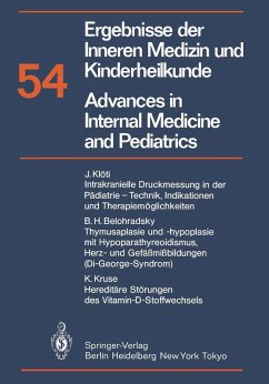 Ergebnisse der Inneren Medizin und Kinderheilkunde / Advances in Internal Medicine and Pediatrics (eBook, PDF) - Frick, P.; Harnack, G. -A. von; Kochsiek, K.; Martini, G. A.; Prader, A.