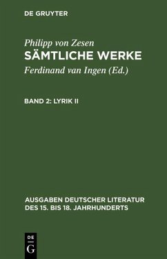 Sämtliche Werke Band 2 (eBook, PDF) - Zesen, Philipp Von