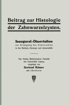 Cover Beitrag zur Histologie der Zahnwurzelzysten (eBook, PDF)