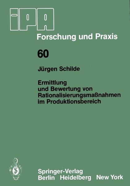 Ermittlung und Bewertung von Rationalisierungsmaßnahmen im Produktionsbereich (eBook, PDF)