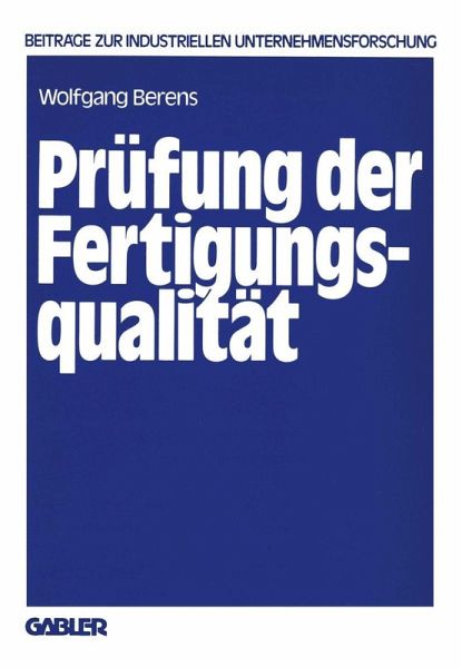 Prüfung der Fertigungsqualität (eBook, PDF) Prüfung der Fertigungsqualität (eBook, PDF)