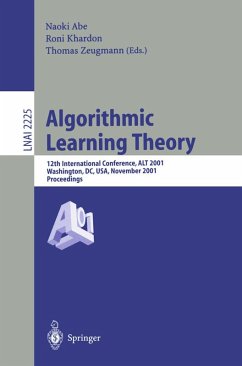 Cover Algorithmic Learning Theory (eBook, PDF)