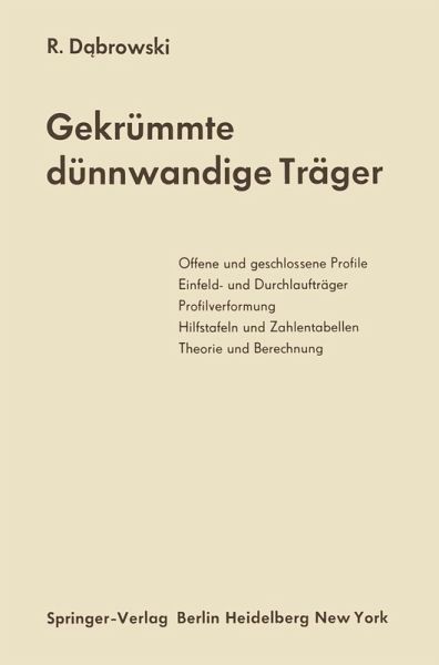 Gekrümmte dünnwandige Träger (eBook, PDF) Gekrümmte dünnwandige Träger (eBook, PDF)
